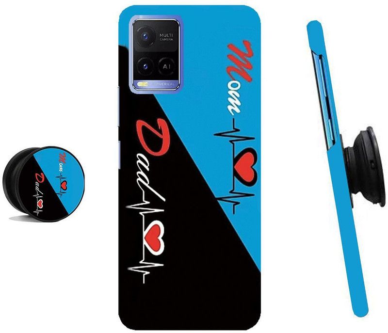 HELLO CASE Back Cover for Vivo Y21, Vivo Y21 2021, Vivo Y33s  (Blue, Black)