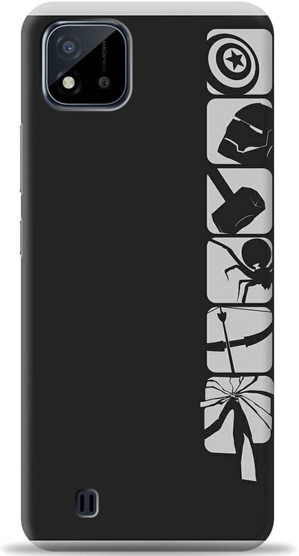 Loffar Back Cover for Realme C20  (Black, Grey, Shock Proof, Pack of: 1)