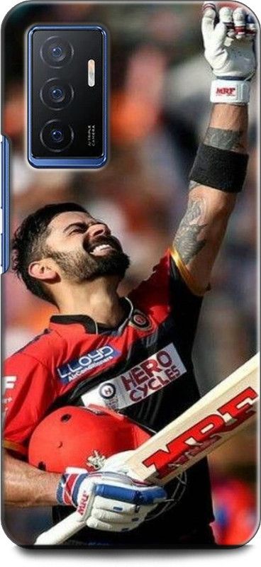INDICRAFT Back Cover for Vivo V23e, V2126 5G VIRAT KOHLI, CRICKET, ROYAL CHALLENGERS, SPORTS  (Multicolor, Shock Proof, Pack of: 1)