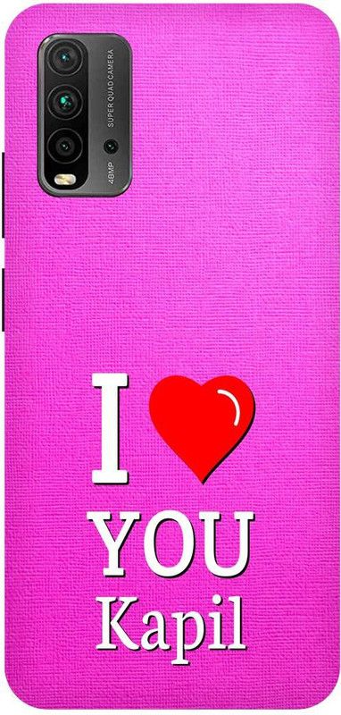 Zaplab Back Cover for Xiaomi Redmi 9 Power,M2010j19si, I Love You Kapil Printed Back Cover  (Multicolor, Hard Case, Pack of: 1)