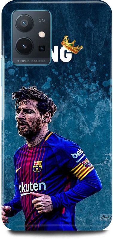 play fast Back Cover for Vivo T1 5G, V2141 LIONEL, MESSI, FOOTBALL, PLAYER  (Blue, Hard Case)