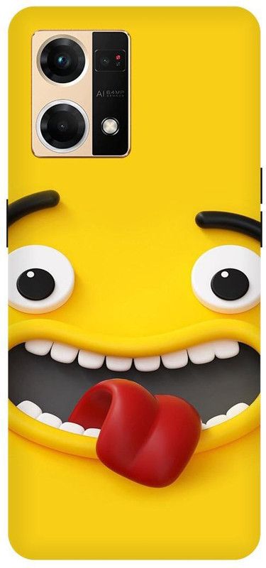 COVERJET Back Cover for RENO 7- CPH2363--MINIONS- CARTOON- FUNNY- CARTOON  (Yellow, Hard Case, Pack of: 1)