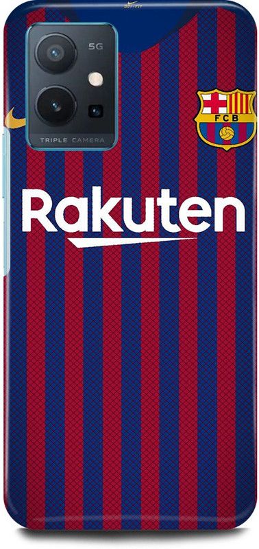 play fast Back Cover for Vivo T1 5G, V2141 RAKUTEN, FCB, BARCELONA  (Purple, Hard Case, Pack of: 1)