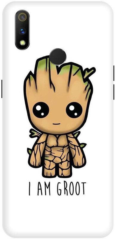 URCHIN Back Cover for Realme 3 groot, Groot, I m groot, cute, cute groot, baby groot  (Multicolor, Shock Proof, Pack of: 1)