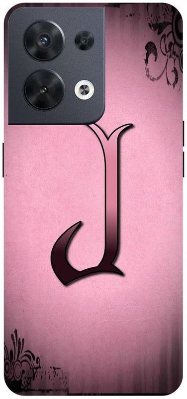 Wall Art Back Cover for OPPO RENO 8 (5G) J Letter, Alphabet J, Bonitas Printed  (Multicolor, Dual Protection, Pack of: 1)