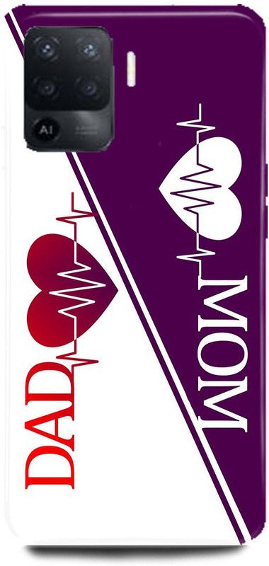 MP ARIES MOBILE COVER Back Cover for OPPO F19 Pro, MOM DAD LOVE MOTHER FATHER  (Multicolor, Hard Case, Pack of: 1)