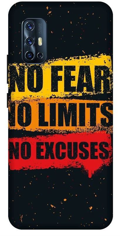 SSMORYA Back Cover for Vivo V17 No Fear No limits Printed Back Cover  (Multicolor, Waterproof, Pack of: 1)