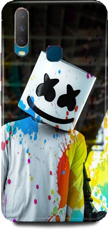 Bluvver Back Cover for Vivo Y15/1901 Vivo Y15 Printed Marshmello Back Cover  (Multicolor, Pack of: 1)