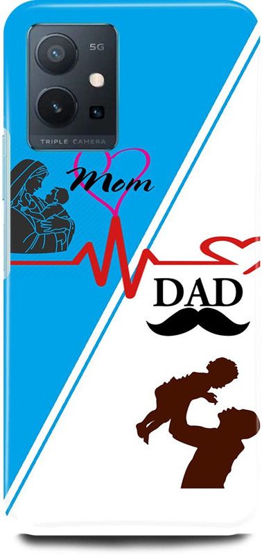 play fast Back Cover for Vivo y75 5G, V2142 MOM, LOVE, DAD, LOVE, MOMDAD  (Multicolor, Hard Case)
