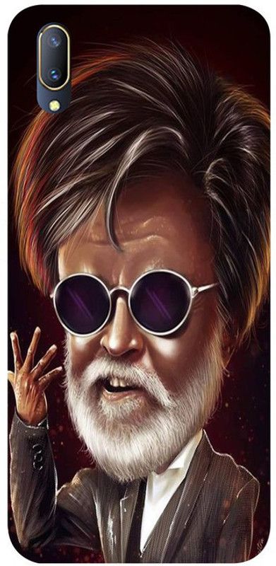Golden Mask Back Cover for Vivo V11 Pro Rajnikant Cartoon  (Multicolor, Waterproof, Silicon, Pack of: 1)