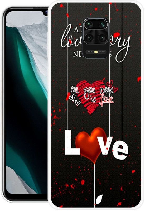 Looy Back Cover for Redmi Note 9 Pro  (Black, Flexible, Silicon)