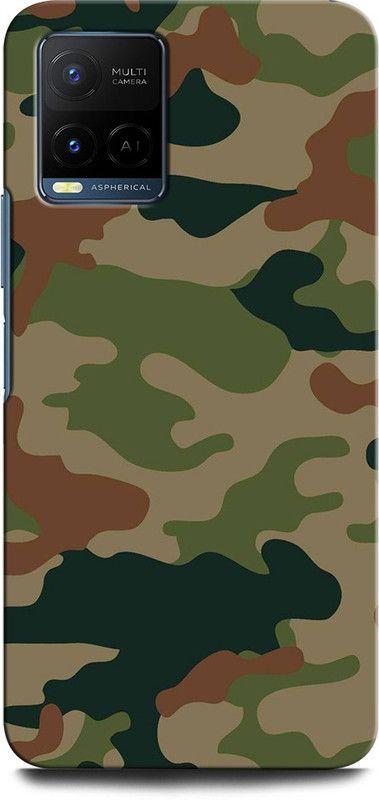INTELLIZE Back Cover for Vivo Y21T INDIAN ARMY, TXTURE, ARMY UNIFORM, MILITARY, COMO, COMOFLAGE  (Multicolor, Hard Case, Pack of: 1)