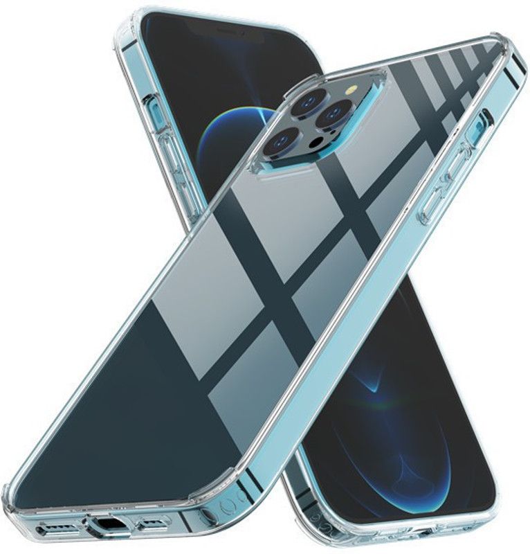 NewSelect Back Cover for iPhone 13 Pro Max  (Transparent, Grip Case, Pack of: 1)