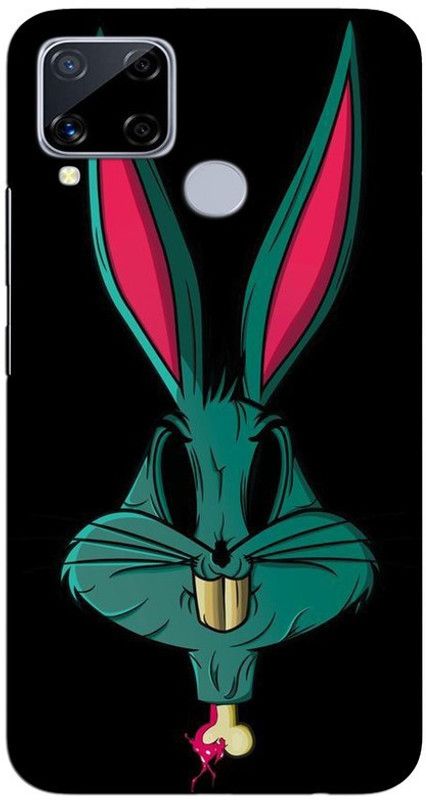 CROKIAN Back Cover for Realme C15 Rabbit Back Cover  (Multicolor, Hard Case, Pack of: 1)