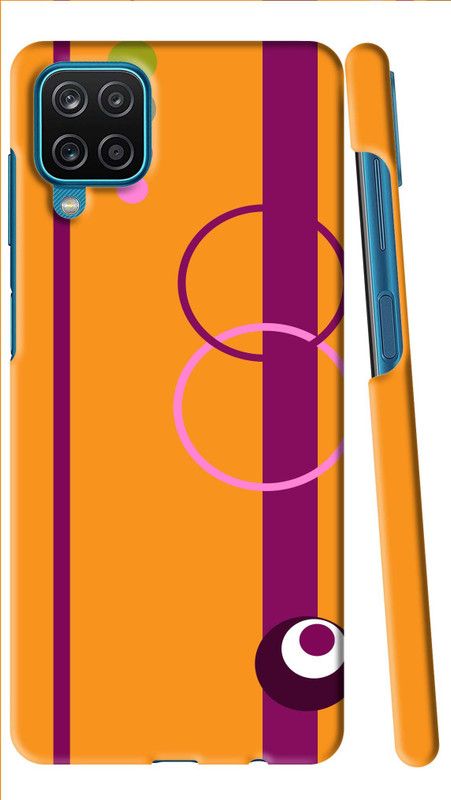 MY COOL CELL Back Cover for Samsung Galaxy F12  (Orange, Purple)