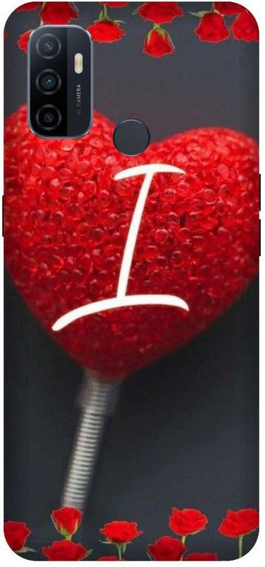 PHONE WALEY.COM Back Cover for OPPO A33 (4G) , CPH2137 ,I letter,I name I word , Printed Back Cover  (Red, Hard Case, Pack of: 1)