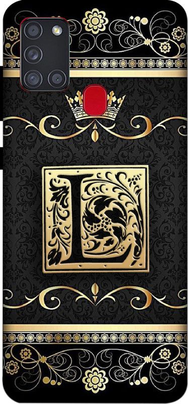 A1 Prints Back Cover for Samsung Galaxy A21s  (Gold, Hard Case, Pack of: 1)