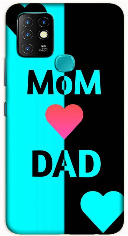 iprinto Back Cover for Infinix Hot 10 Mom And Dad Mom & Dad Love Back Cover  (Multicolor, Hard Case, Pack of: 1)