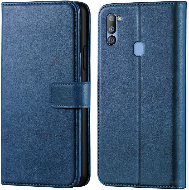 Asgeot Wallet Case Cover for Samsung Galaxy M21 5G  (Blue, Dual Protection, Pack of: 1)
