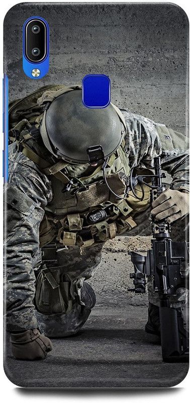 JUGGA Back Cover for Vivo Y93, 1814, FOJI, INDIAN, ARMY, SOLDIER  (Grey, Hard Case, Pack of: 1)
