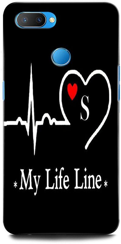 ORBIQE Back Cover for Realme 2 RMX1805 S, S LETTER, S ALPHABET, MY LIFE LINE S  (Multicolor, Hard Case, Pack of: 1)