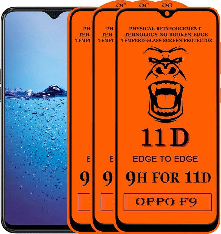 Xester Edge To Edge Tempered Glass for Oppo A5s  (Pack of 3)