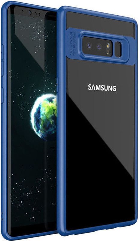 GLOBEX Back Cover for Samsung Galaxy Note 8  (Blue, Dual Protection, Silicon)