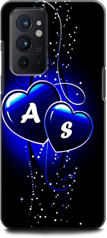 WallCraft Back Cover for OnePlus 9RT 5G A S, A LOVES S, NAME, ALPHABET, AS LOVE, HART, BLUE  (Multicolor, Dual Protection, Pack of: 1)