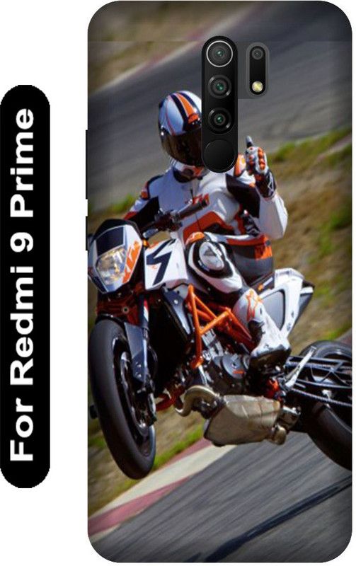 KARJUN Back Cover for Redmi 9 Prime ,Royal Biker Printed Mobile case cover  (Multicolor, 3D Case, Pack of: 1)