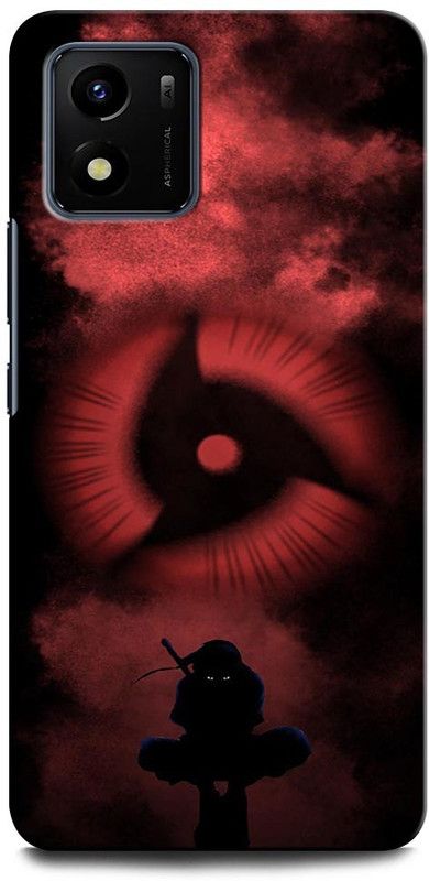 ORBIQE Back Cover for Vivo Y15s ITACHI SHARINGAN, GIRL, ANIMATION, ANIME, CARTOON  (Multicolor, Hard Case, Pack of: 1)