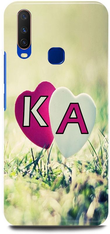 JUGGA Back Cover for Vivo Y17, 1902, K LOVES A NAME,K NAME, A LETTER, ALPHABET,K LOVE A NAME  (Green, Hard Case, Pack of: 1)