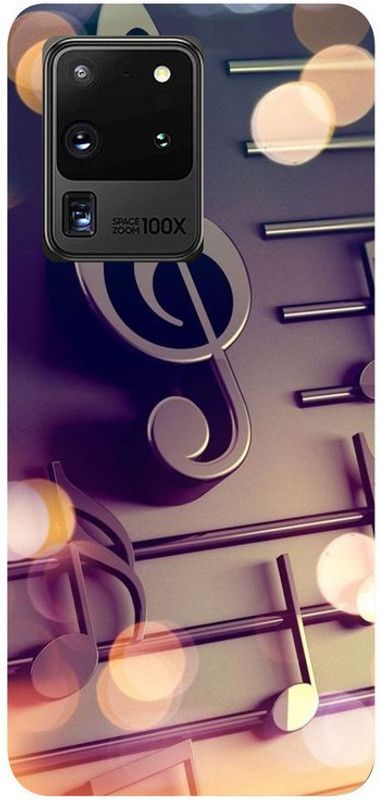 Golden Mask Back Cover for Samsung Galaxy S20 Ultra Musical Code Design  (Multicolor, Waterproof, Silicon, Pack of: 1)