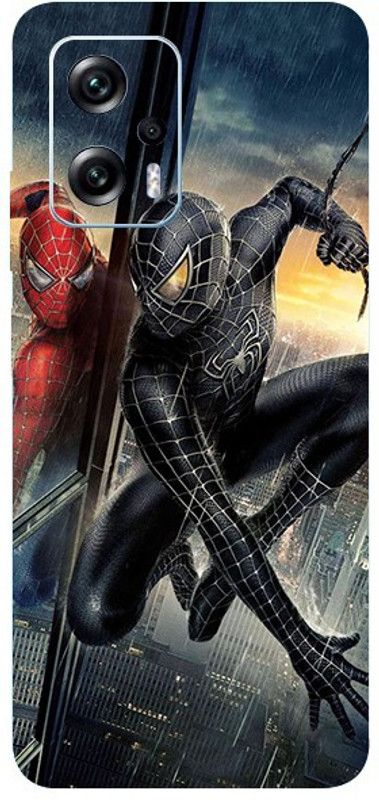 BugguSkin Redmi K50i 5G, redmi k50i Mobile Skin  (Ultra Super Black Spiderman Skin With High Matte Finish.)