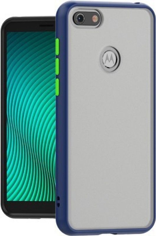 Cermarise Back Cover for Motorola Moto E6S  (Blue, Camera Bump Protector, Pack of: 1)