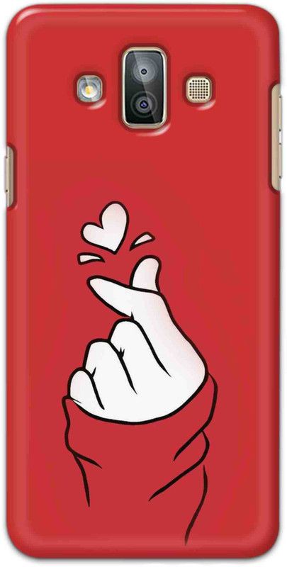 NDCOM Back Cover for Samsung Galaxy J7 Duo Love Sign Printed  (Multicolor, Hard Case, Pack of: 1)
