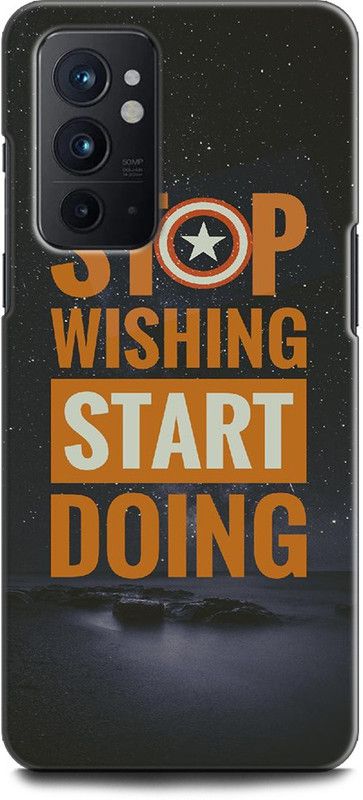 WallCraft Back Cover for OnePlus 9RT 5G MOTIVATIONAL, STOP WISHING START DOING, POSITIVE  (Multicolor, Dual Protection, Pack of: 1)