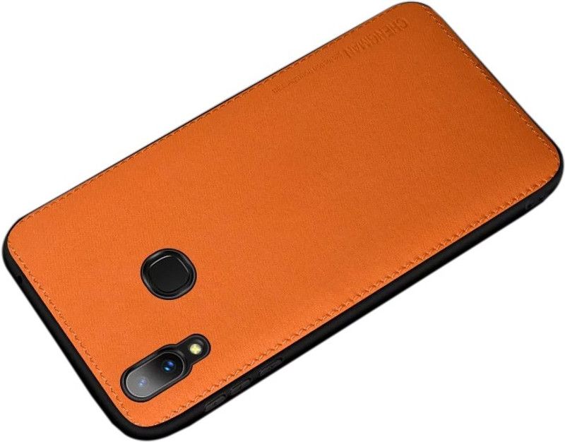 Vaku Luxos Back Cover for Vivo V9 / Y85 Luxico Series Hand-Stitched Cotton Textile Water-proof Case  (Brown, Shock Proof, Pack of: 1)