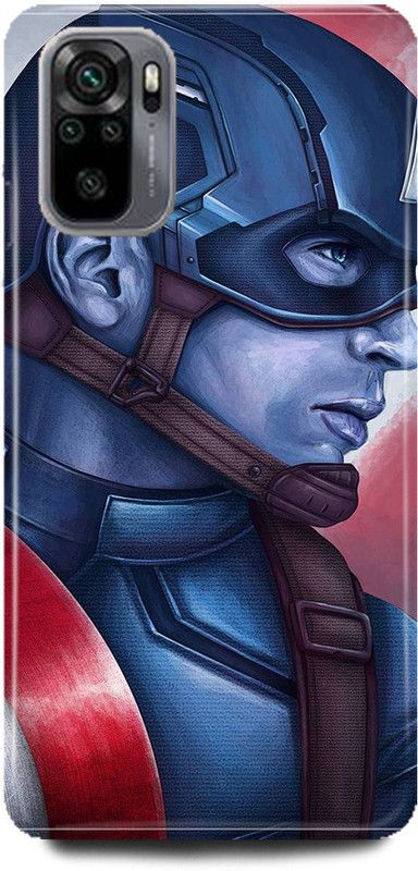 MP ARIES MOBILE COVER Back Cover for REDMI Note 10, CAPTAIN AMERICA SHIELD AVENGER MARVEL SHIELD COMIC AVENGERS END GAME  (Multicolor, Hard Case, Pack of: 1)