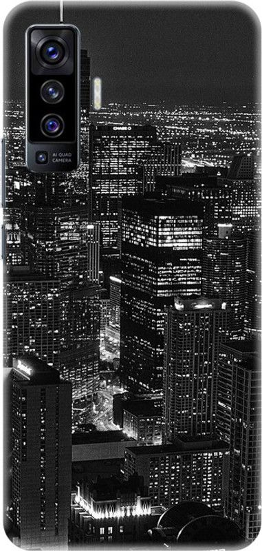 PNBEE Back Cover for Vivo X50 - NY Night View Print  (Multicolor, Hard Case, Pack of: 1)
