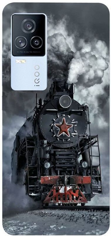Golden Mask Back Cover for Vivo IQOO 7 Black Trian  (Multicolor, Waterproof, Silicon, Pack of: 1)
