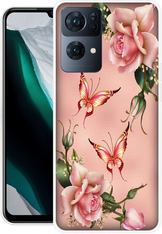 SHIVKUDI Back Cover for Oppo Reno7 Pro 5G  (Multicolor, Grip Case, Silicon, Pack of: 1)