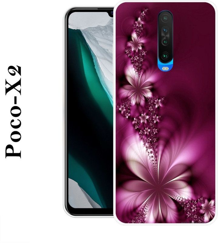 Sswastik Back Cover for Poco X2  (Purple, Grip Case, Silicon)