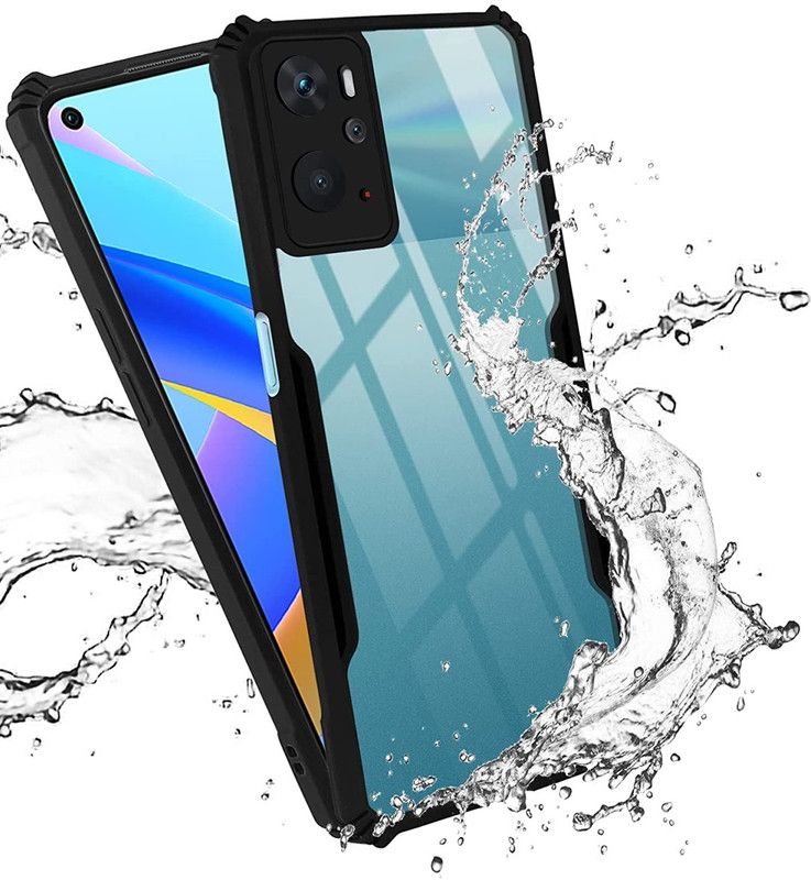 Phone Care Back Cover for OPPO K10 4G  (Black, Transparent, Grip Case, Pack of: 1)