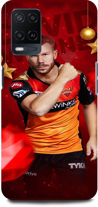 JUGGA Back Cover for OPPO A54, CPH2239, DAVID, WARNER, SUNRISES, HYDERABAD  (Orange, Hard Case, Pack of: 1)