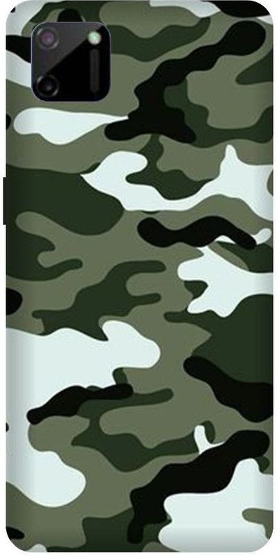 PHONE WALEY.COM Back Cover for Realme C11, RMX2185, Army Pattern,indian army,Army love, Printed  (Khaki, Hard Case, Pack of: 1)