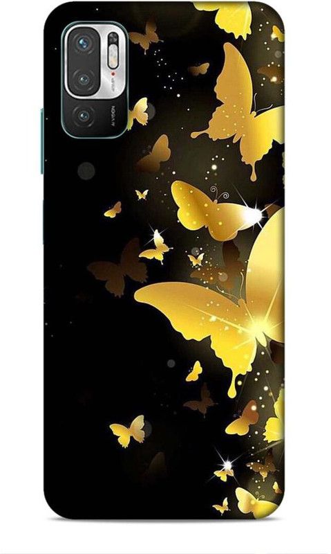 Printabulous Back Cover for Poco M3 Pro  (Black, Yellow)