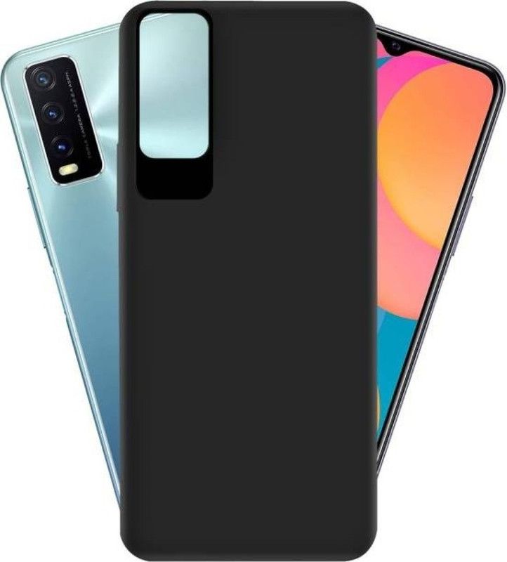 MK Back Cover for Vivo Y20i, Vivo y20t, Vivo y20  (Black, Matte Finish, Pack of: 1)