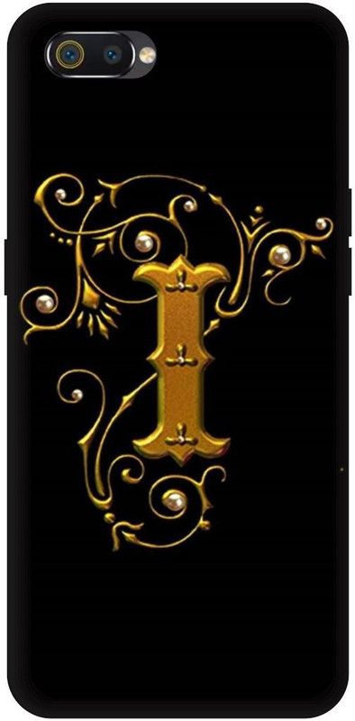 THE NARAYANA COLLECTIONS Back Cover for REALME C2-RMX1941-I,LATTER,GOLDRN,ALPHABET,NAME  (Multicolor, Hard Case, Pack of: 1)