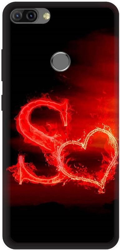 3D U PRINT Back Cover for Infinx Hot 6 Pro ,X608, S letter,S name S word  (Red, Waterproof, Pack of: 1)