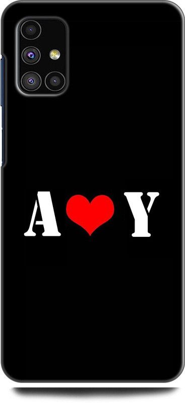 Afterglow Back Cover for SAMSUNG Galaxy M31s A Y, A LOVES Y, NAME, LETTER, ALPHABET, AY LOVE, HART  (Multicolor, Shock Proof, Pack of: 1)
